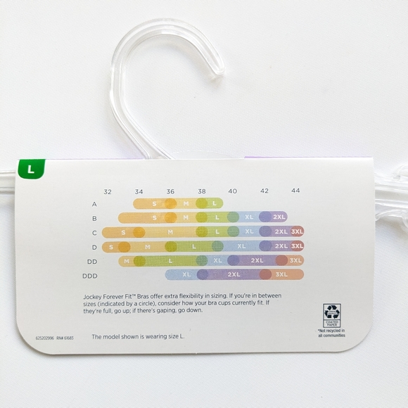 Jockey Forever Fit Collection Full Coverage Molded Cup Bra - Large - NWT - Picture 3 of 3